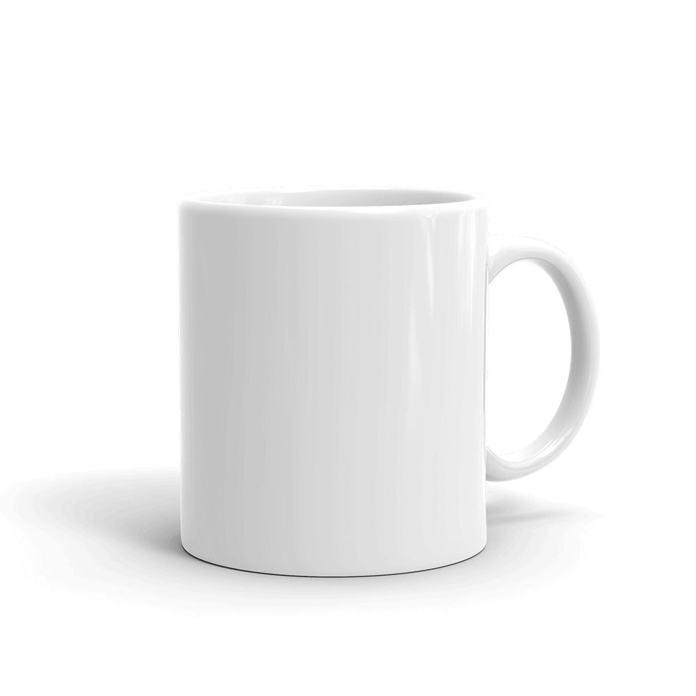 White glossy mug